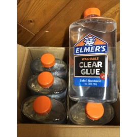 Elmer'sss Lot Of 6 Elmer's Liquid School Glue, Clear, Washable, 32oz Brand New
