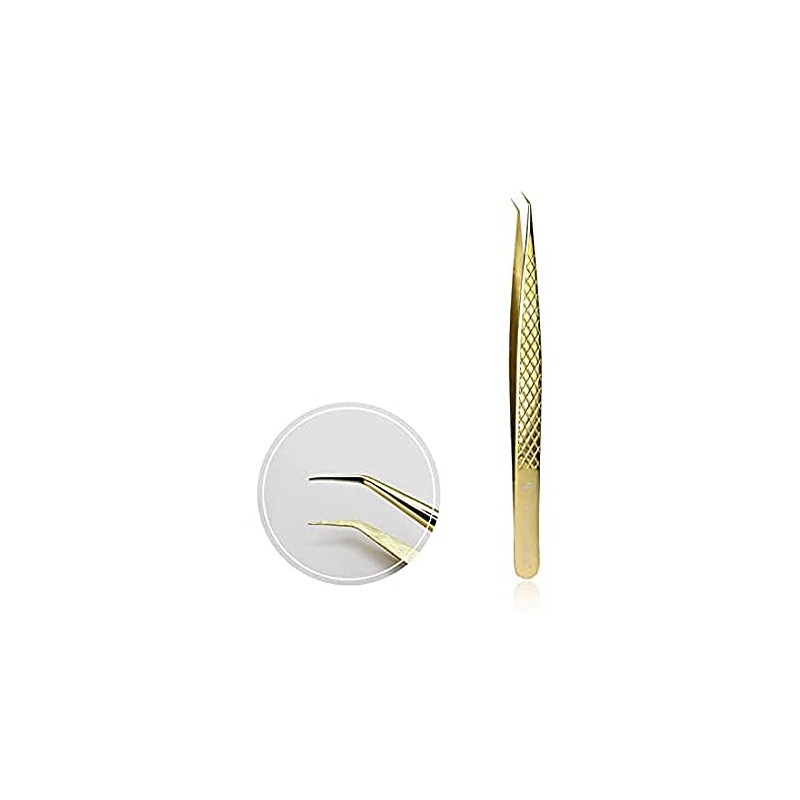 Crystal Lashes Tweezers Model 02 Gold
