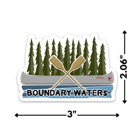 Boundary Waters Canoe Area - Sticker, 3" Vinyl Sticker, Water Proof, Fade Proof, Laptop Sticker, Water Bottle Sticker