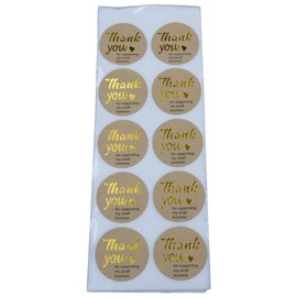 CuteBox Thank You for Supporting My Small Business Stickers with Heart 60pcs