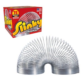 The Original Slinky Walking Spring Toy, Metal Slinky, Easter Basket Stuffers, Toys for 3 Year Old Girls and Boys, Party Favors, Fidget Toys (1-Pack/New, New/Multi-Color)