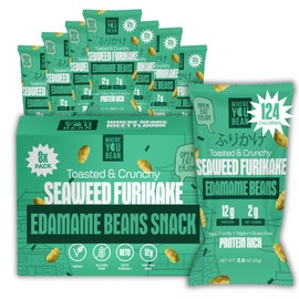 Where You Bean Edamame Beans Snack (Seaweed Furikake) - Crunchy and Dry Roasted Edamame Beans - High Protein Snacks, Keto and Vegan Healthy Snacks for Adults & Low Carb Asian Snack 0.9 oz (Pack of 8)