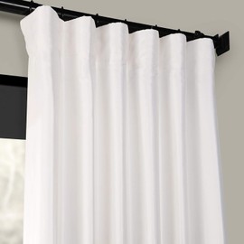 HPD Half Price Drapes Faux Silk Taffeta Curtains for Living Room 50 X 120 (1 Panel), PTCH-JTSP120-120, Eggshell