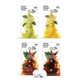 My Tea Cup Classic Box: 4 Varieties Organic Tea (Green & Black Tea) I 40 Capsules for Nespresso®³ Capsule Machines I 100% Industrial Compostable & Sustainable Tea Capsules - 0% Aluminium
