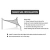 Hitopin 1 x Triangle Parasol Canopy, Triangular Sun Shade, Waterproof