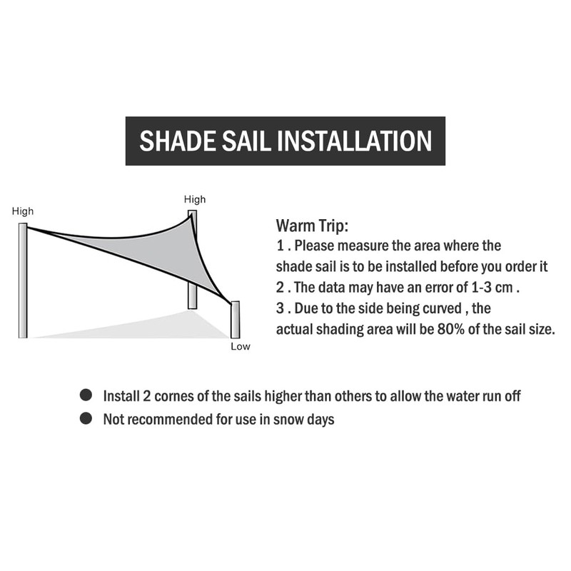 Hitopin 1 x Triangle Parasol Canopy, Triangular Sun Shade, Waterproof