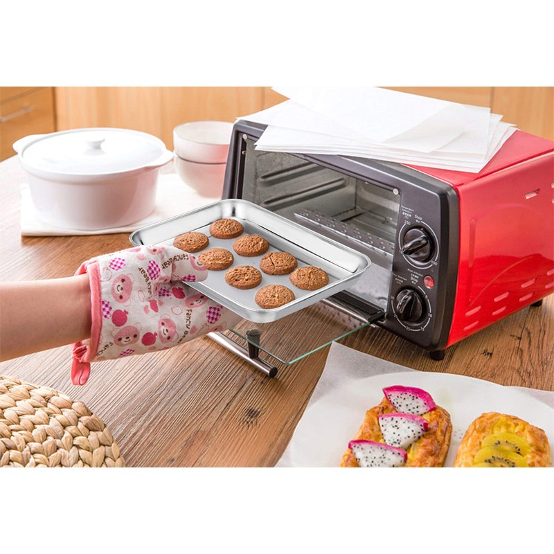 TeamFar Toaster Oven Pans Set of 2, Stainless Steel Compact