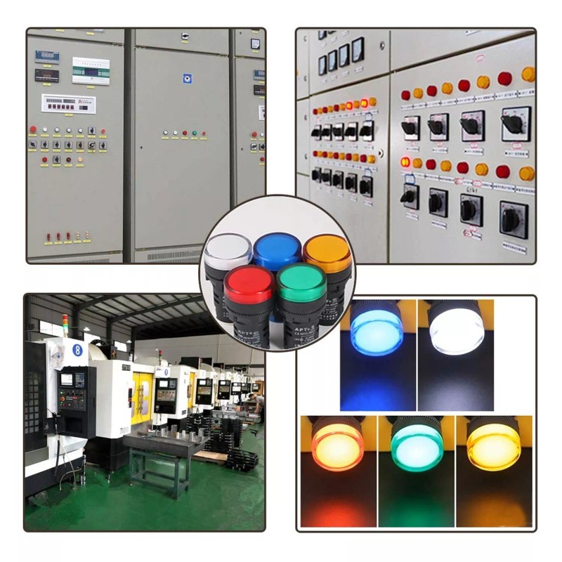 VictorsHome Indicator Light AC/DC 110V 20mA LED Flush Panel Mount