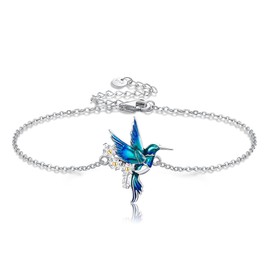 ONEFINITY Hummingbird Bracelet 925 Sterling Silver Bird Bracelet Hummingbird Jewellery Gifts For Women