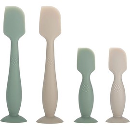 Baby Diaper Cream Spatula Applicator, 4 Pack Baby Butt Paste Spatula Diaper Cream Brush for Newborn Baby, 2 Large and 2 Mini Sizes (Green, gray)