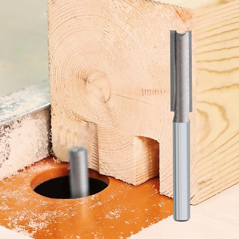 hsawbit Straight 2-Flute Router Cutter, 1/4 Inch Shank, 17mm Cut