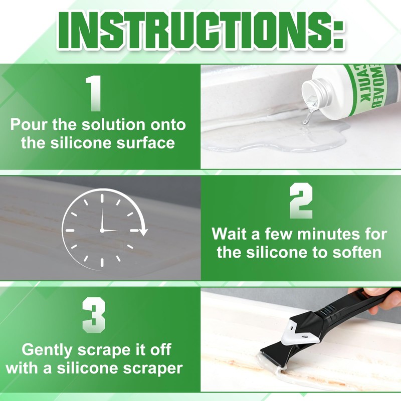 JAOJAO 200ml Caulk Remover, Strong Dissolving Silicone Caulk Remover