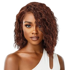 Outre Synthetic Pre-Plucked HD Transparent Lace Front Wig- GRETA (1B Off Black)