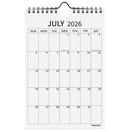 Yibukiu Small Wall Calendar 2026-2028, 24 Months 6''x9'' Mini Calendar July 2026 to June 2028, Minimalist Little Notepad Calendar for Fridge, Work, Desk