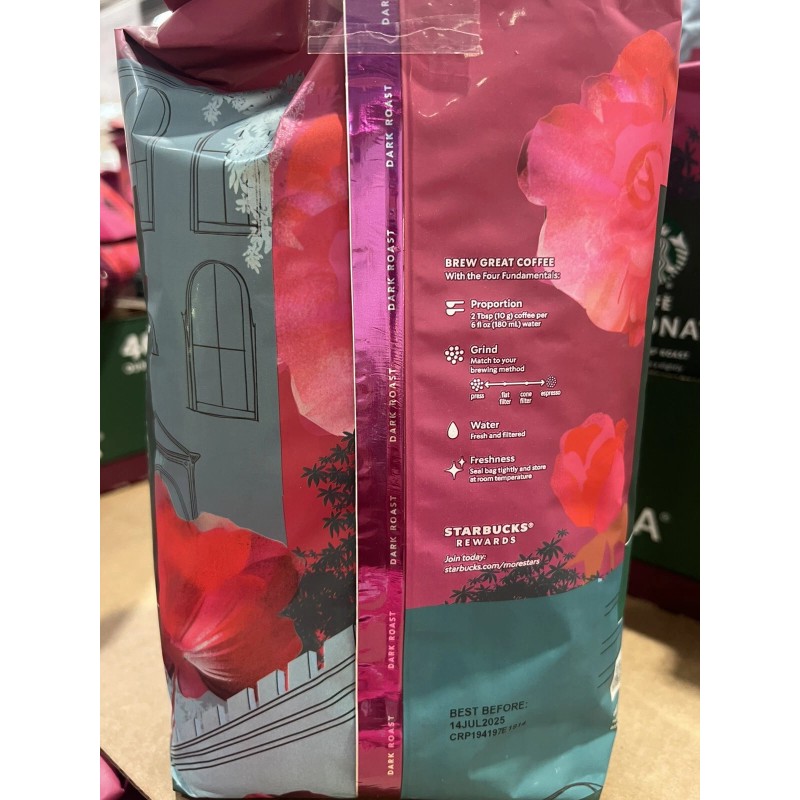 Starbucks 2 x Starbucks VERONA Dark Roast Whole Bean 100%