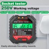 VOBOR Steckdosentester mit RCD-Prüfung und LCD-Voltage-Display, 6 Arten von Fehlerdiagnose,