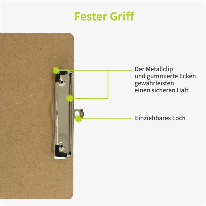 ACROPAQ Clipboard A4 Wood - Easy to Stay Organised -