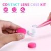 KISEER 12 Pack Colorful Contact Lens Case Box Holder Container
