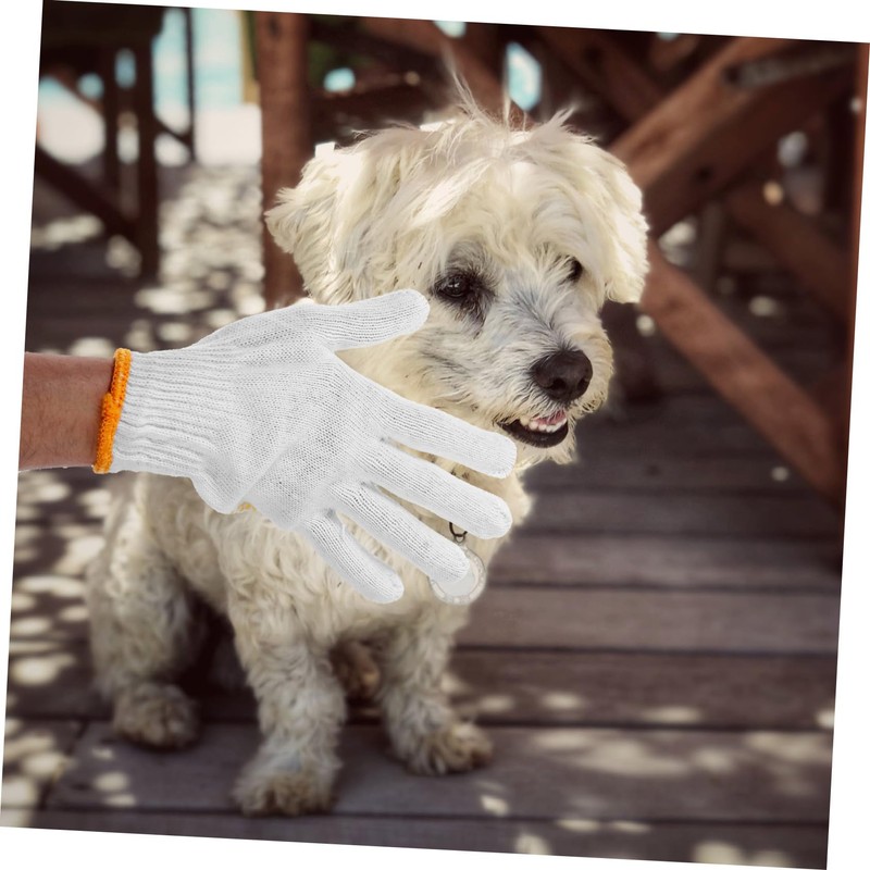 jojofuny Pet Gloves Thicken Breathable Animal Handling Safety Anti-scratch Random