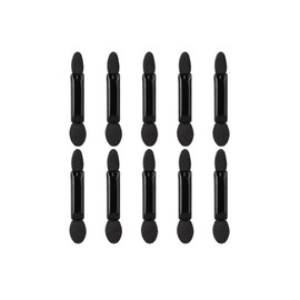 YFFSFDC 100pcs Black Eyeshadow Brush Double Sponge Tip Disposable Makeup Brushes Eye Shadow Brush Makeup Tool (Black)