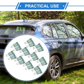 VekAuto 10 Pcs Blade Style Fuse, 1A Blade Fuses Universal for Car Plastic Metal Green