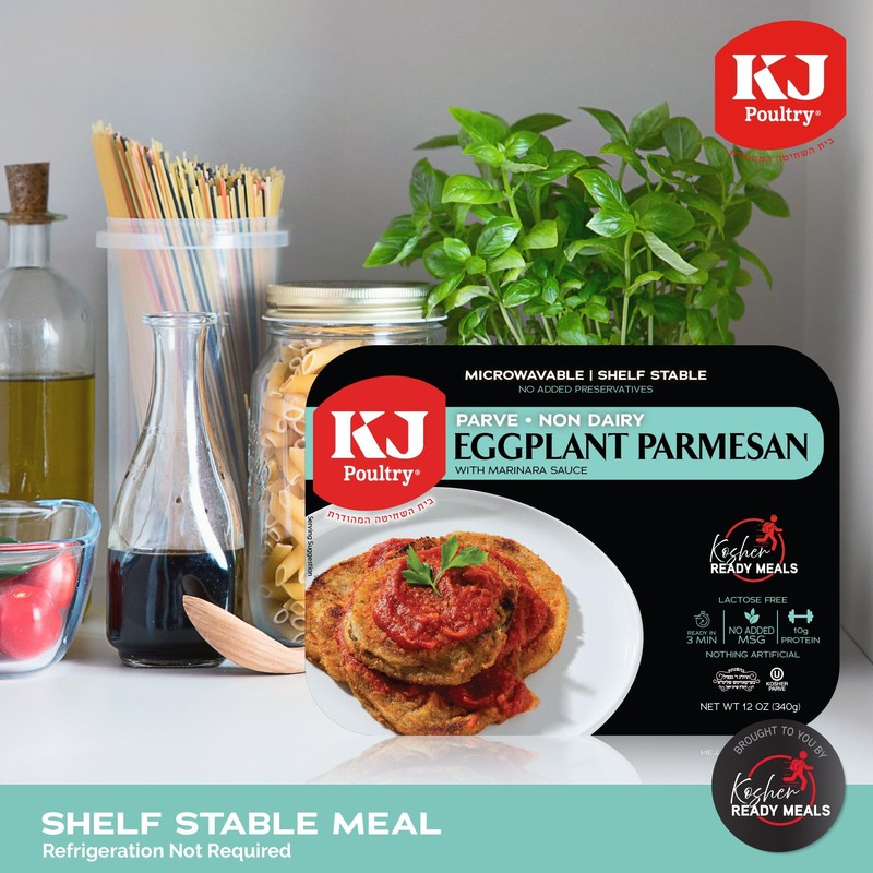 KJ Poultry Kosher Parve Ready Meals - Eggplant Parmesan, MRE