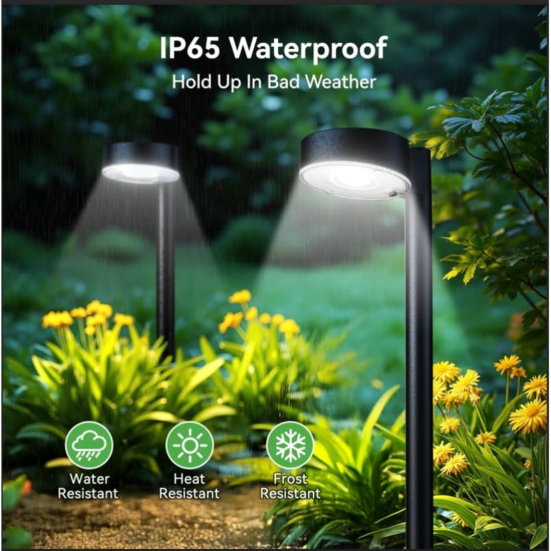 Ahaorigin 12 Pack Solar Pathway Lights Outdoor, 12 Brighter LED