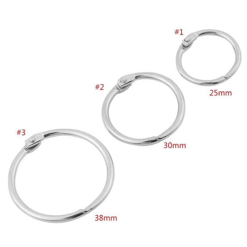 20 Pieces Metal Folding Binder Rings Key Ring Loose Leaf