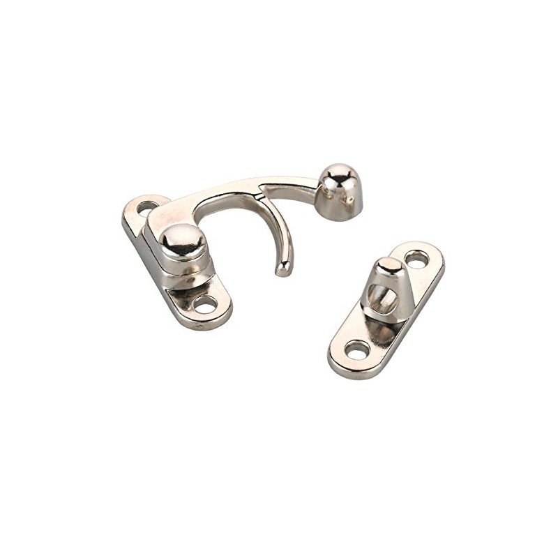 HIGHPOINT Hook Latch Large Nickel Finish 1-Piece with Screws
