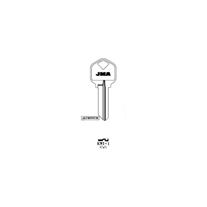 JMA KWI-1AL.RE Aluminum Key Blank, Replacement for Kwikset KW1 Red