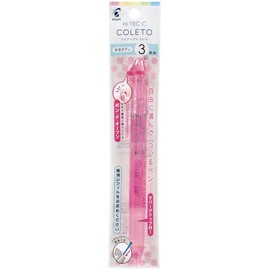 PILOT PLHKCG15CDP Multifunctional Writing Instrument Hi-Tech C Coleto Hong Tai 3 DP Pack Dot Pink
