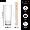Final Touch Mojito Glass & Muddler Set - 2 10oz