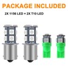GLOFE 3Pcs Green Interior Map Dome Light LED Bulbs Compatible