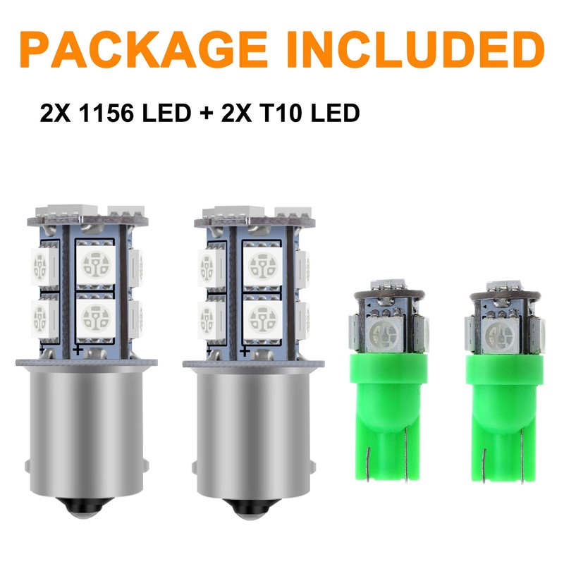 GLOFE 3Pcs Green Interior Map Dome Light LED Bulbs Compatible