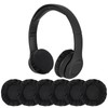 MBAIYO 6pcs Fabric Headphone Ear Covers, Black Washable Ear Pad