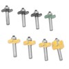 8Pcs Router Bit Groove Cutter Bit Set T Shape Wood