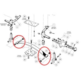 Huskey Club Car DS 1976-UP Golf Cart Front and Rear Golf Cart Leaf Spring Bushing Kit
