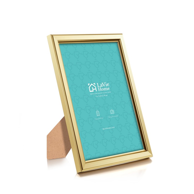LaVie Home 5x7 Picture Frames (6 Pc, Gold) Simple Designed