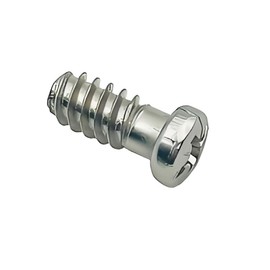 LIKERAINY Steel Euro Screws 6.4 x 14mm Furniture Fixings Bore Diameter 5mm Screws for Cabinets Hinges Machine Screws Phillips Screw 200pcs