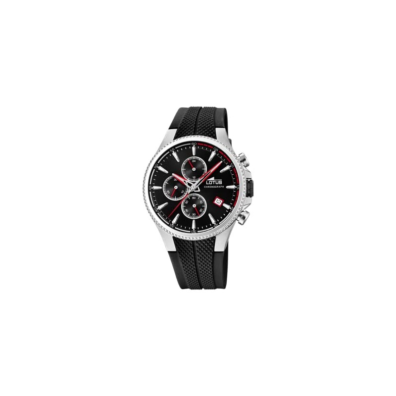 Lotus Mens Chronograph Quartz Watch with Rubber Strap 18621/2