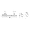 Gedotec Kitchen Rail Set, Hook Rail, Tidy Hanging Rail, Kitchen