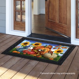Briarwood Lane Fall Pumpkin Gathering Doormat 30" x 18" Indoor Outdoor