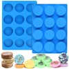 Palksky (2pcs) 12Cavity Cylinder Silicone Mold/Round Soap Mold/Handmade Shower Steamer