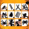TOAOB 4pcs Thick Pipe Cleaners Kit Black Large Chenille Stems
