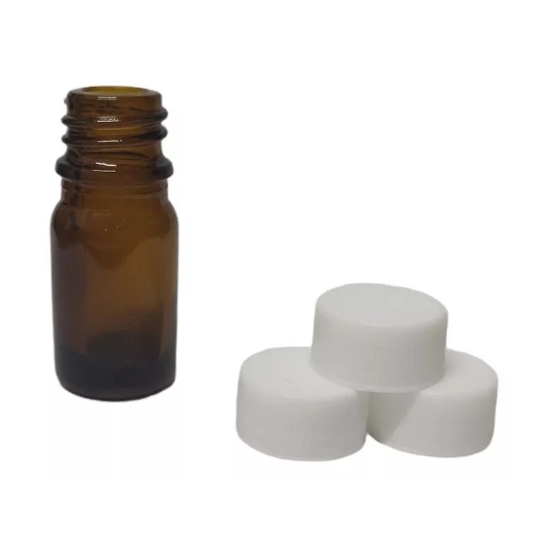 Envases Del Norte 100 Envase-botella Ambar 5 Ml Con Tapar