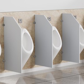 Public Toilet Partition for Men's Durable Wall-Mounted Men's Urinal Privacy Screen - Public Toilet Partition for Kindergartens, school，Shopping Malls, and Public Places 35.43x15.74x0.63 inch 1PCS