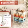 SILKYDRY 12 Drawer Rolling Storage Cart, Art Cart Organizer on