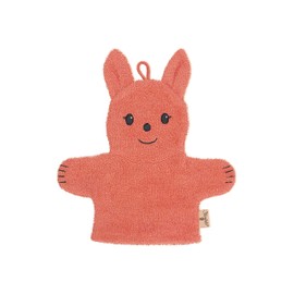 Sterntaler Baby Girl Wash Mitt Baby GOTS Wash Mitts Enna - Wash Cloth Children, Baby Washcloths, Children's Wash Cloths - Organic - Coral