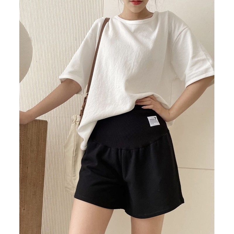 Aimoha Women's Maternity Shorts, Half Pants, Thin, Showpan, Adjuster, Plain,
