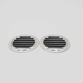 2PCS 5" Round Louvre Air Vent stainles steel Ventilation Ventilator Grille Cover